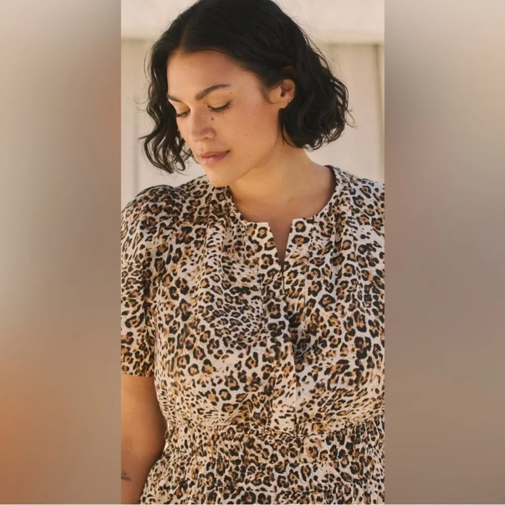 NWT Anthropologie Somerset Maxi Dress Leopard - Picture 3 of 6